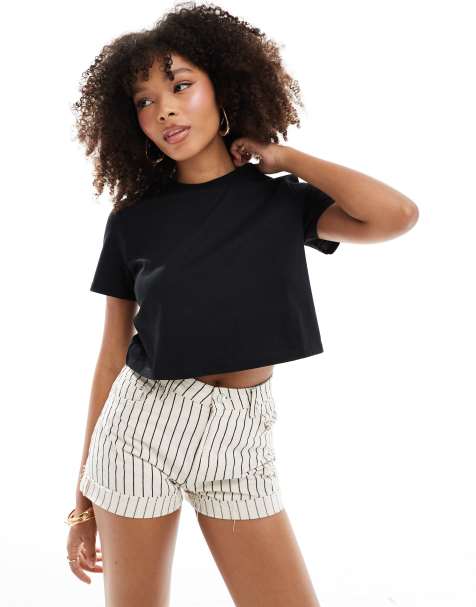 Camiseta corta negra de PIECES - view 1