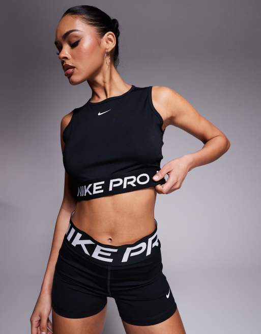 Camiseta corta negra sin mangas Dri-FIT 365 de Nike Pro Training, 3 de 4