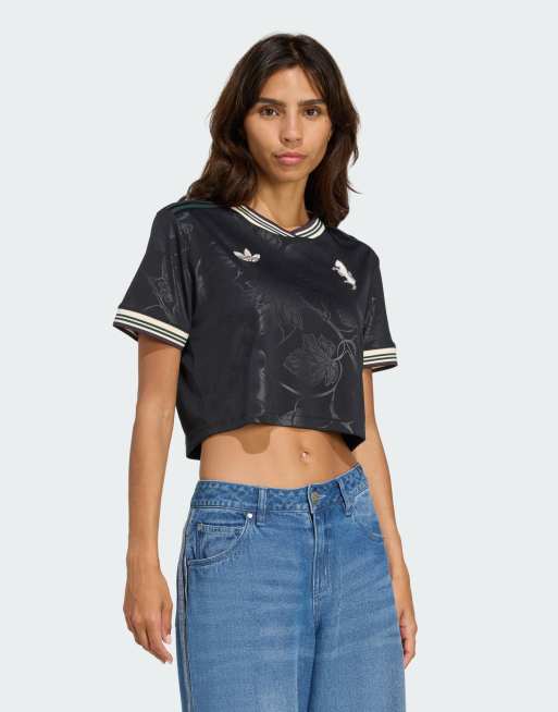 Camiseta corta negra y color crudo tintado con diseño de la tercera equipación del Juventus 25/26 de adidas Performance