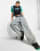 Camiseta corta negra y verde holgada con diseño color block y estampado delantero de ASOS DESIGN