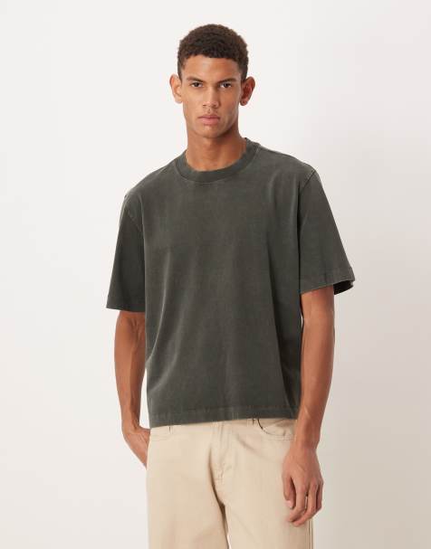 Camiseta corta negro ácido de tejido grueso premium de Abercrombie & Fitch - view 1