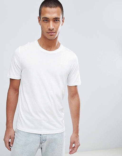 Camiseta de algodón pima en blanco 