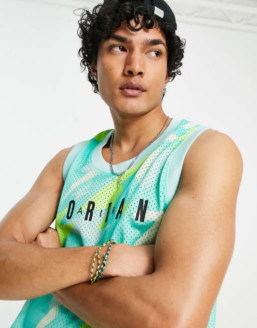 Camiseta de baloncesto multicolor sin mangas con estampado integral Jumpman de Nike Jordan