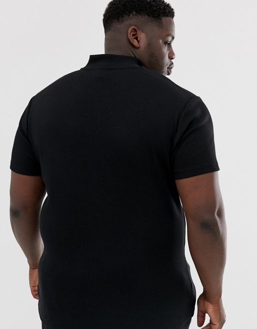 Camiseta negra con cuello alto de ASOS DESIGN