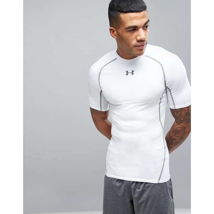 derrocamiento excursionismo Espolvorear Camiseta de compresión en blanco HeatGear Armour 1257468-100 de Under Armour  | ASOS