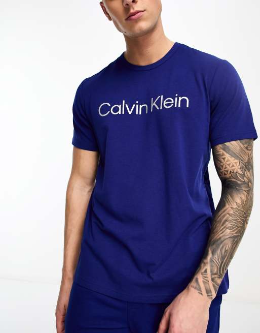 Camiseta de estar por casa azul de Calvin Klein