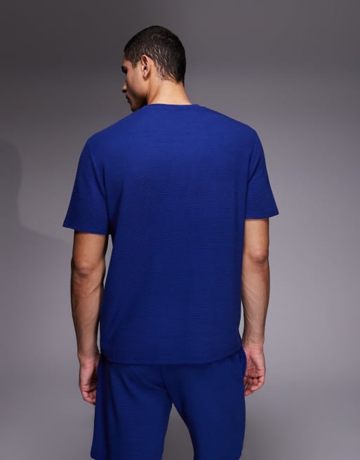 Camiseta de estar por casa azul de canalé de BOSS Bodywear, 3 de 5