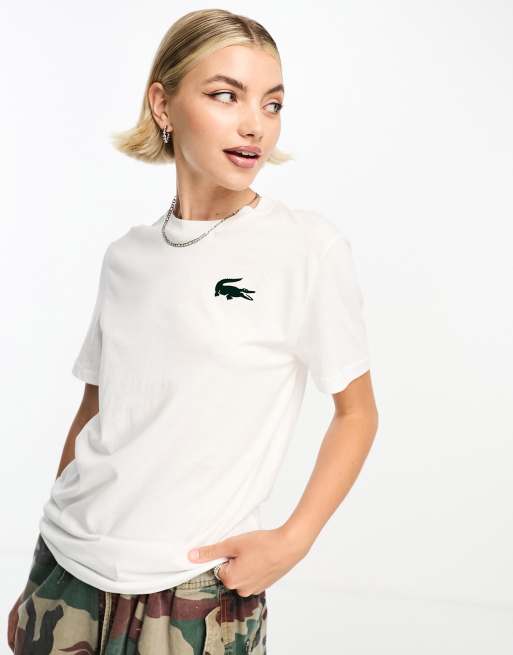 Camiseta de estar por casa blanca básica de Lacoste
