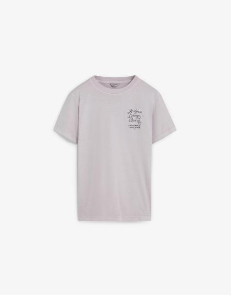 Camiseta de estar por casa color malva con estampado "Bar" de Scalpers - view 1