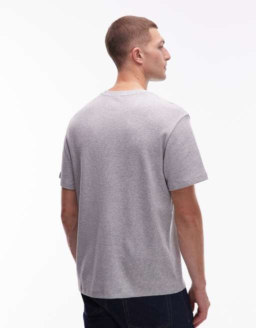 Camiseta de estar por casa gris de tejido gofrado de Lacoste, 3 de 5