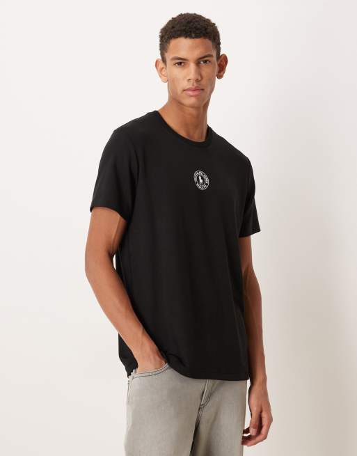 Camiseta de estar por casa negra con logo de icono en la parte central del pecho de Polo Ralph Lauren