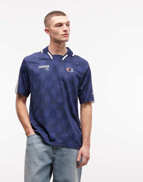 Camiseta de fútbol azul y blanca de Champion - view 1