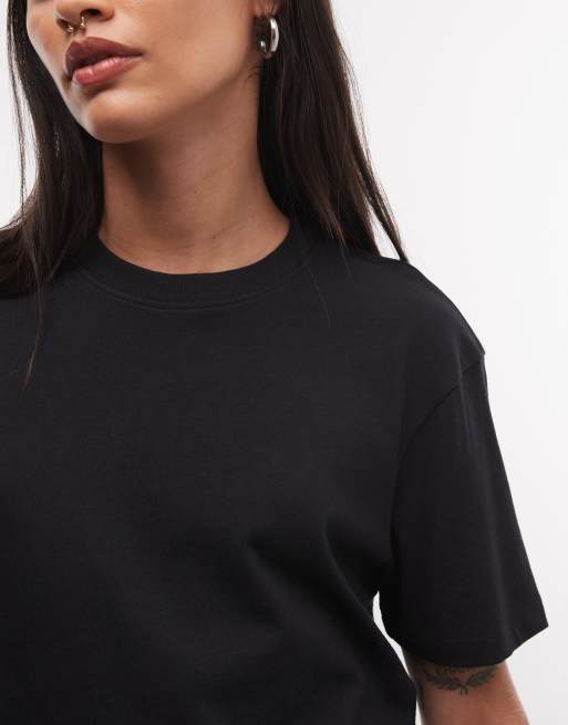 Camiseta de manga corta y corte recto en negro de COLLUSION, 3 de 4