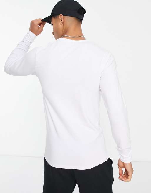 Camiseta de manga larga en blanco Essentials de Jack & Jones, 3 de 4
