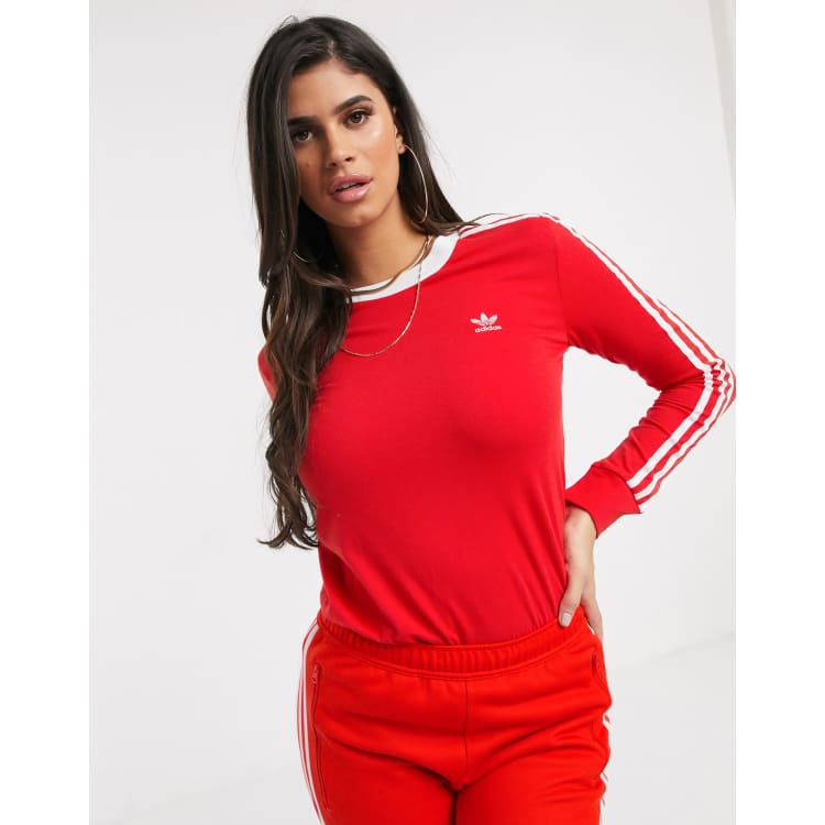 Camisetas adidas mujer rojas shop