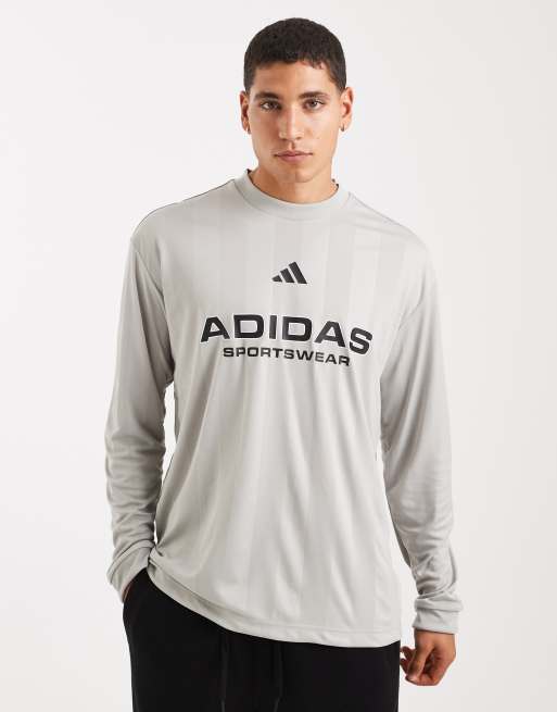 Camiseta de manga larga gris Tiro de adidas Originals