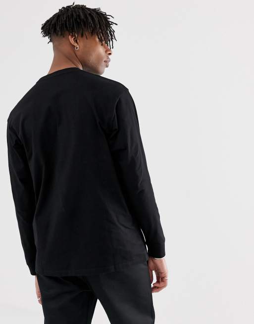 Camiseta de manga larga negra Chase de Carhartt WIP, 2 de 4