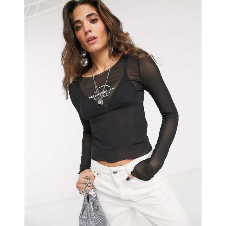 Camiseta de manga larga negra Topshop | ASOS
