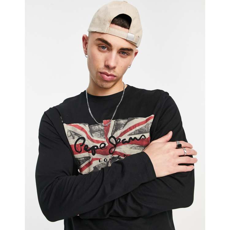 de manga larga y corte estándar con estampado de logo de Jeans | ASOS