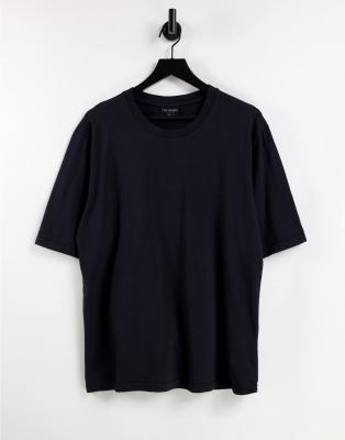Camiseta De Algodón Para Hombre Tokyo Laundry Trevor - Estilo 'Ringer' Con Bordes Acanalados Y Logo Bordado, Naranja, Ajuste Regular