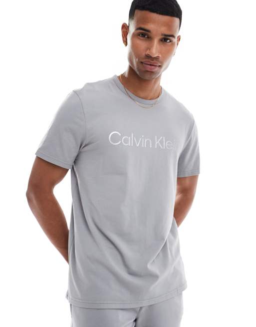 Camiseta de pijama gris Power de Calvin Klein Steel