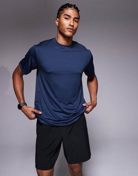 Camiseta deportiva azul marino de corte suelto de tejido de secado rápido Icon de 4505 - view 1