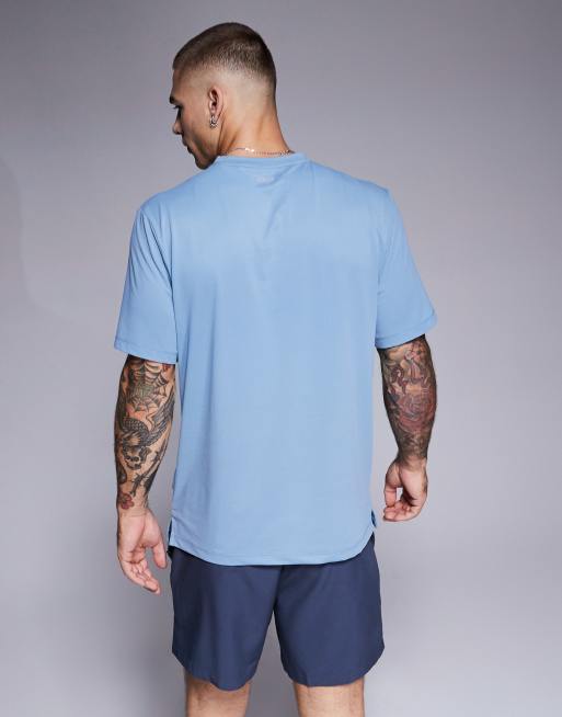 Camiseta deportiva azul pizarra de tejido de secado rápido Icon de 4505 , 4 de 4
