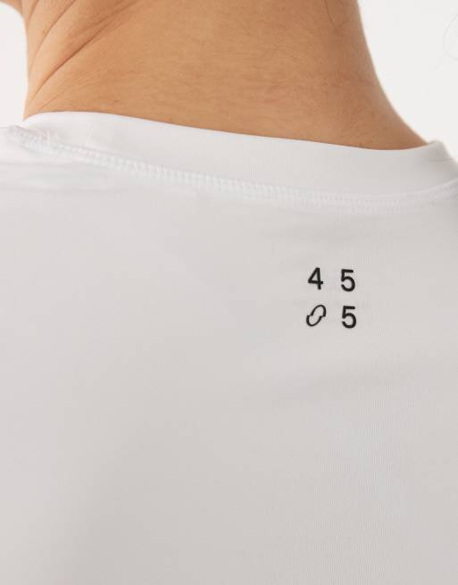 Camiseta deportiva blanca de tejido de secado rápido Icon de 4505, 3 de 4