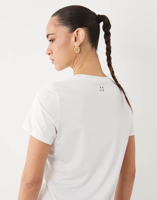 Camiseta deportiva blanca de tejido de secado rápido Icon de 4505, 4 de 4