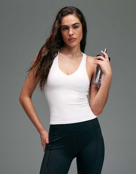 Camiseta deportiva blanca sin mangas con sujetador integrado push up de 4505 - view 1