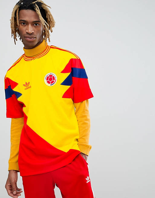gemelo Expansión Avispón Camiseta deportiva de fútbol de estilo retro de Colombia en amarillo CD6956  de adidas Originals | ASOS