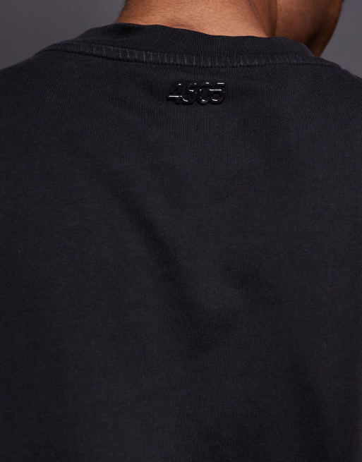 Camiseta deportiva marrón lavado extragrande sin mangas con acabado de secado rápido de algodón Icon de 4505, 4 de 5