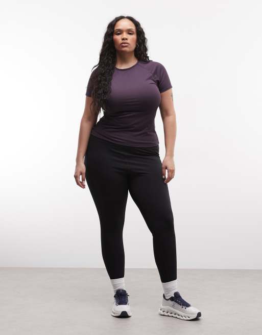 Camiseta deportiva morada de corte slim de tejido de secado rápido Icon de 4505 Curve, 3 de 4