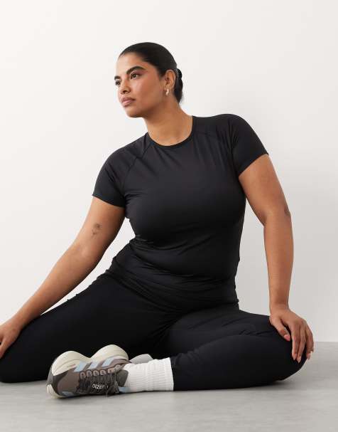 Camiseta deportiva negra de corte slim de tejido de secado rápido Icon de 4505 Curve - view 1