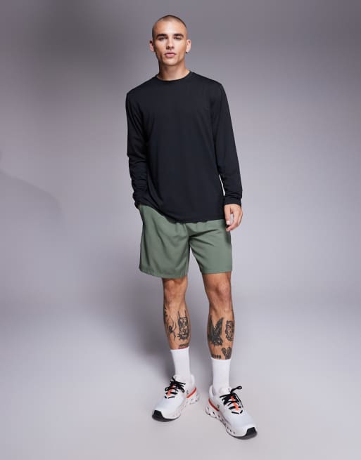 Camiseta deportiva negra de manga larga de malla de secado rápido Icon de 4505 , 2 de 5