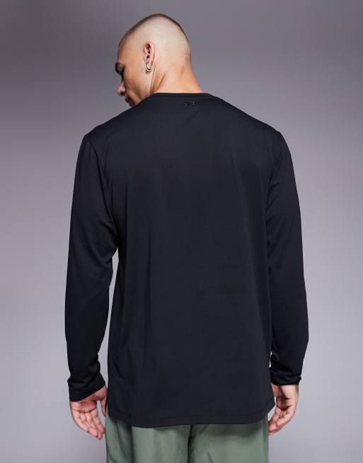 Camiseta deportiva negra de manga larga de malla de secado rápido Icon de 4505 , 3 de 5