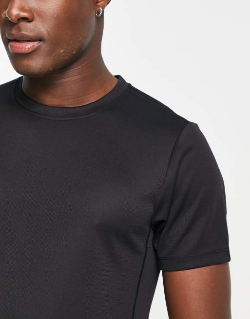 Camiseta deportiva negra de tejido de secado rápido Icon de 4505   , 4 de 4