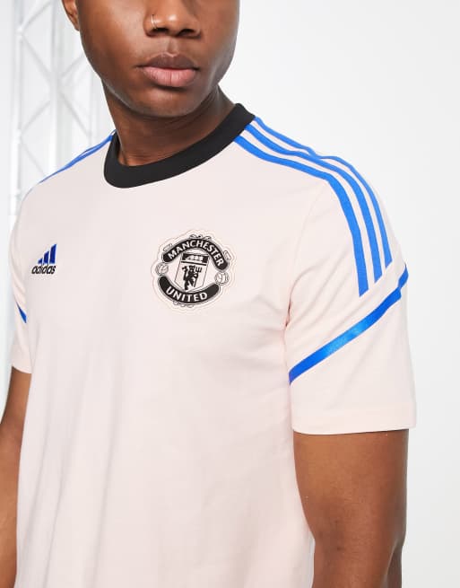 Camiseta deportiva rosa con diseño del Manchester United de adidas Football