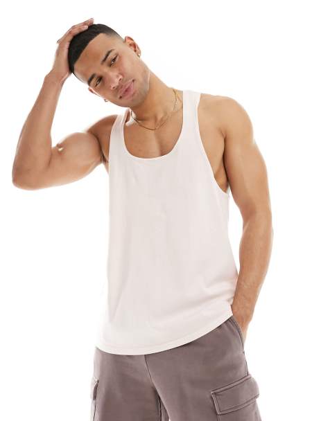 Camiseta deportiva rosa lavado sin mangas con ribetes de tejido de secado rápido Icon de 4505 - view 1