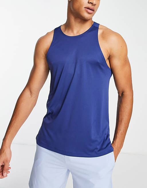 Hombre Tops | Camiseta deportiva sin mangas con espalda de nadador de ASOS 4505 - GM08116
