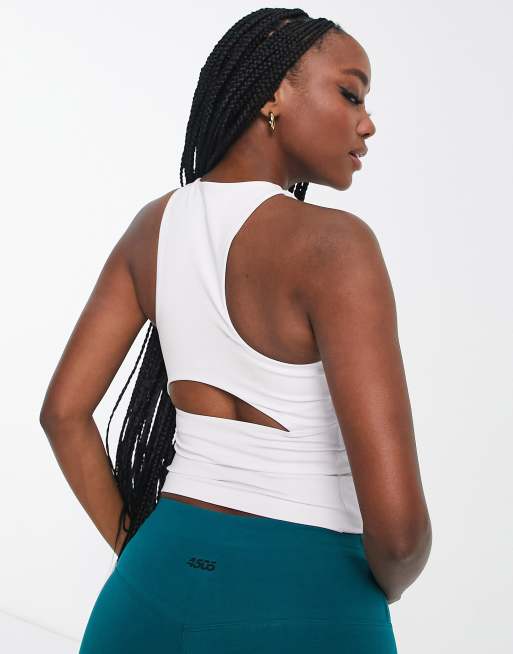Camiseta deportiva sin mangas con sujetador incorporado de ASOS 4505 Hourglass