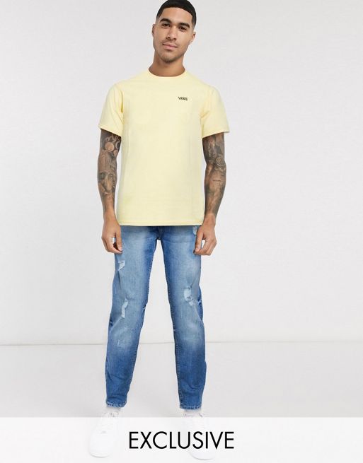 Camiseta en amarillo pastel con logo en la parte izquierda del pecho  exclusiva en ASOS de Vans | ASOS