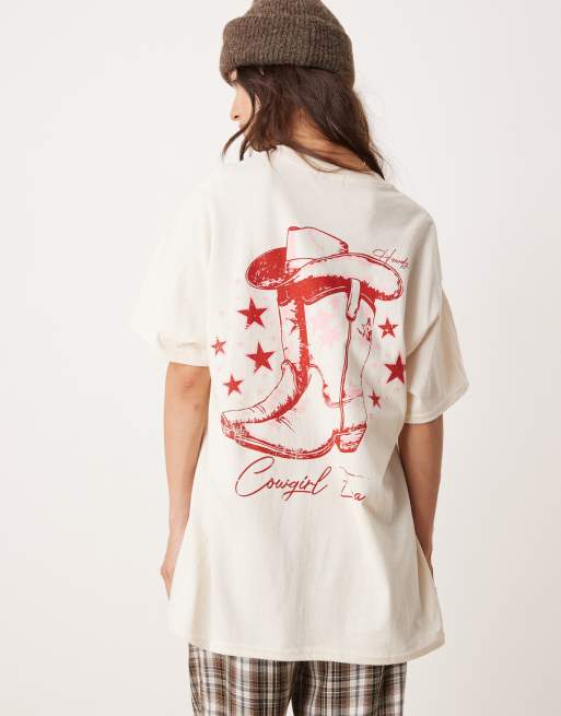 Camiseta extragrande con estampado 