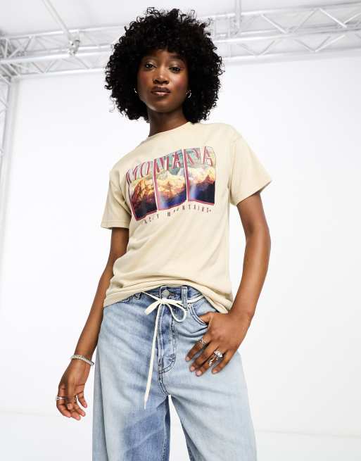Camiseta extragrande con estampado gráfico Montana de Daisy Street