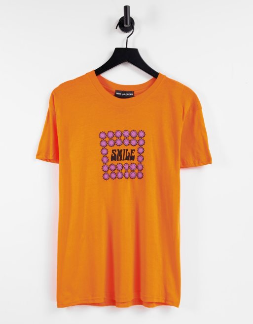 Camiseta extragrande con estampado gráfico Smile de New Girl Order