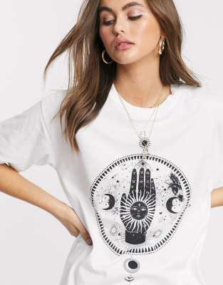 Camiseta extragrande con estampado luna starsign de ASOS DESIGN
