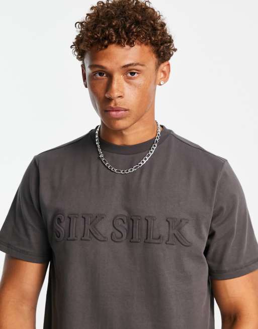 Camiseta extragrande con lavado negro de SikSilk (parte de un conjunto), 3 de 4