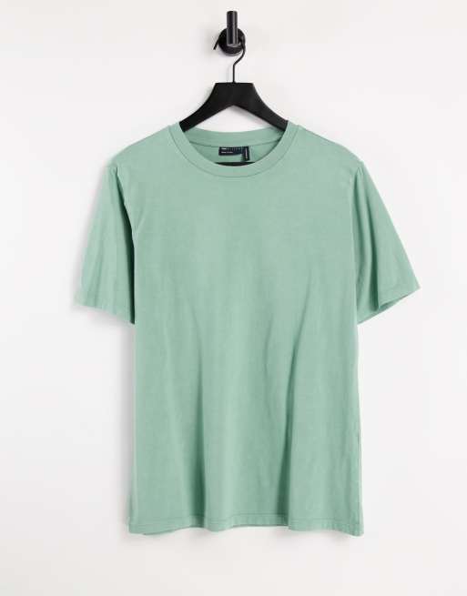 Camiseta extragrande con lavado salvia de ASOS DESIGN