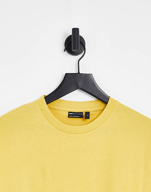Hombre Other | Camiseta extragrande ocre con cuello redondo de ASOS DESIGN - SB19085