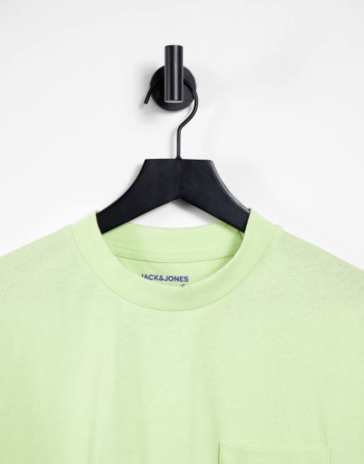 Camiseta extragrande verde lima con bordado 90 de Jack & Jones Originals, 4 de 4